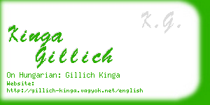 kinga gillich business card